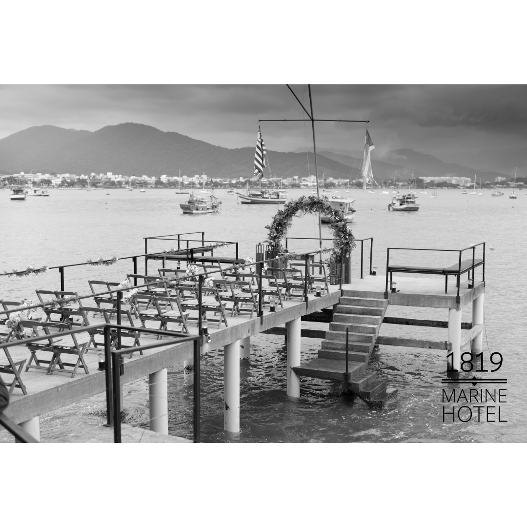 Cerimônia no pier - vista panorâmica